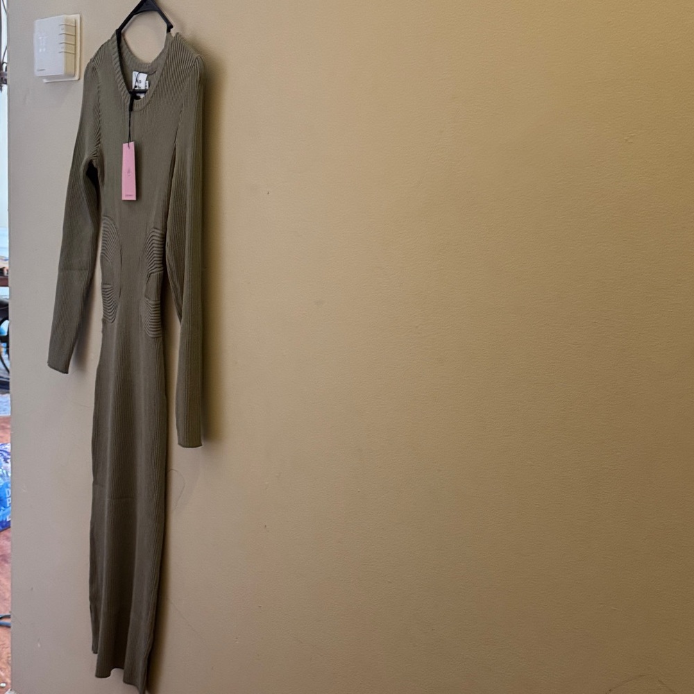 Hello Molly Olive Long Sleeve Dress